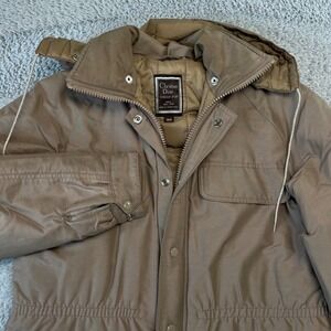 Vintage Christian Dior Monsieur Sport Parka Jacket Mens 36R Tan Luxury Gopcore